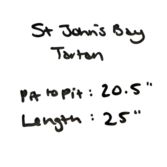 St Johns Bay Red Plaid Tartan Button Up Shirt Top Preppy Tailored Holiday Large - Picture 11 of 12